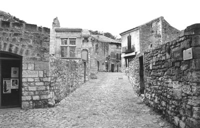 Les Baux looks deserted on an early Sunday morning.