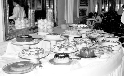 The dessert selection at Confeiteria Colombo.