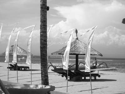 On the beach at the Conrad Bali. Photos: Scott