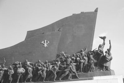 Monument representing the struggle of Socialism against the U.S. and Japan — P’yongyang.