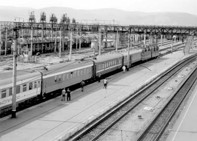 The Trans-Siberian Express at Ulan-Ude. Photos: Schild