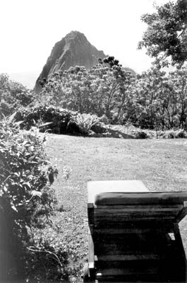 View from our room at the Sanctuary Lodge — Machu Picchu.