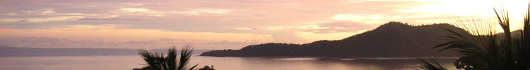 Amankila Resort view, overlooking Lombok Strait in Bali.