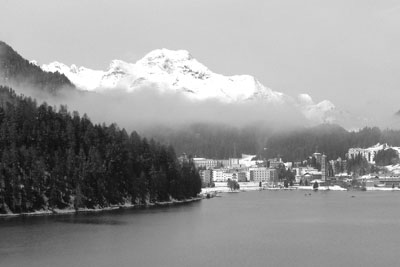 View of Lake St. Moritz from our hotel room. Photo: Stephen Addison