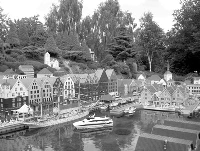 The lovely town of Bergen, Norway, recreated in LEGOs. Photo: Eisenlau