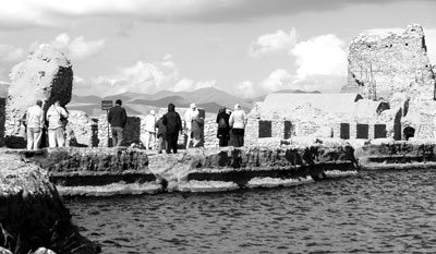 Takht-e-Soleyman, a spiritual center of Zorastrianism in the third century.