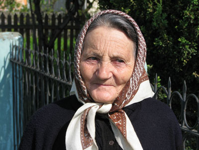 Mrs. Niculae, one of the village ladies who invited us into her home.