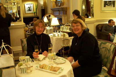 Billie and Vicki at Claridge’s — London.