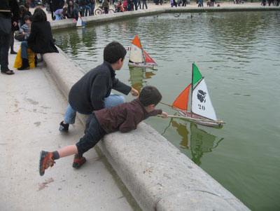 Children at play in the Luxembourg Gardens.