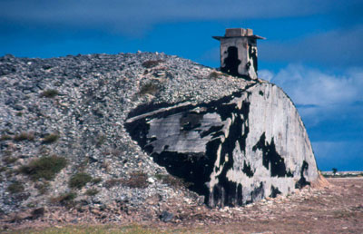 WWII Japanese aircraft bunker on Wake Island. Photos: Altaffer