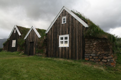 Sod houses at Hólar.