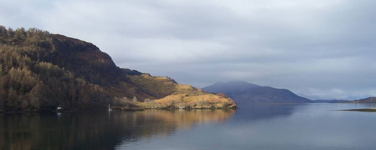 A view from Eilean Donan Castle, near the Isle of Skye.