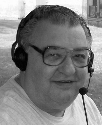 Armond talking to the world on Amateur Radio's Field Day 2010.