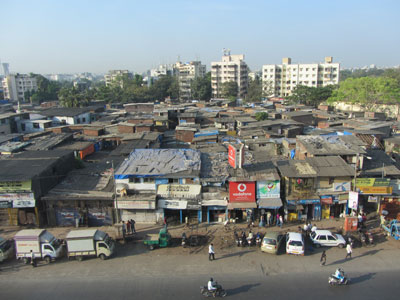 View from our hotel outside Mumbai, a stopover on the way to Kerala.