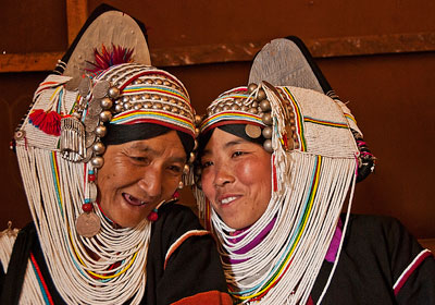 Akha women at the Kyaingtong market.