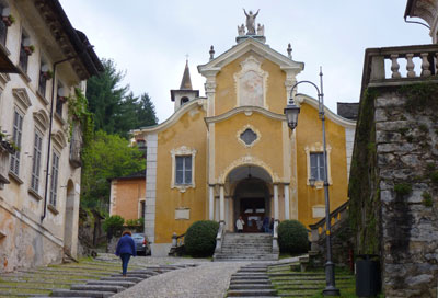 The ochre-colored Chiesa di Santa Maria Assunta.