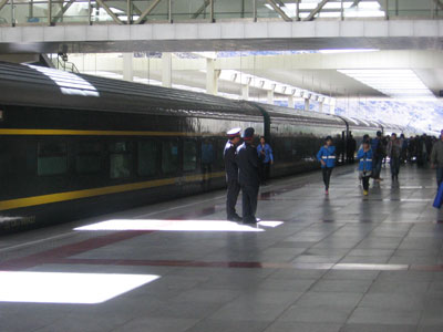 Our train at the station in Lhasa.