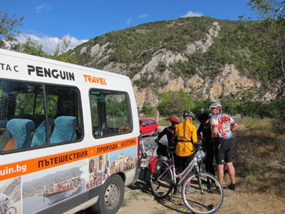 Preparing to head out for a ride near Sestrimo, Bulgaria.