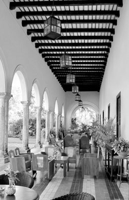 The veranda at Hacienda Temozon.