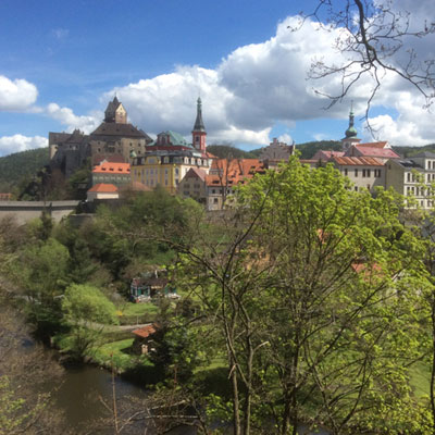 Loket’s castle and Old Town — Czech Republic. 