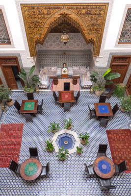 Dar Roumana riad and restaurant  in Fez.