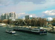 Our Grand Circle ship, the Bizet, docked in Paris.