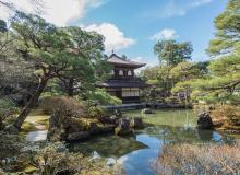 View of Kyoto’s Silver Pavilion.