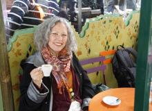 It’s easier to get an outdoor table in Paris during the off-season. You can linger over a café au lait by a toasty outdoor heater and watch the world go by. Photo by Laura VanDeventer