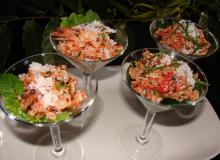 Sweet Shrimp Kelaguen as served at the Hyatt Regency in Saipan.