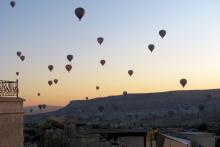 Hot-air balloons over Göreme. Photo: Stephen O. Addison, Jr.