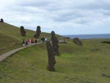 Moai in the quarry Rano Raraku.