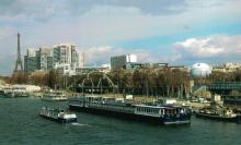 Our Grand Circle ship, the Bizet, docked in Paris.