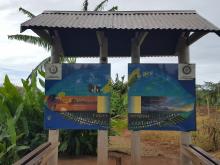 A sign designating the 180th meridian on Taveuni, Fiji. Photo by Ken Levine