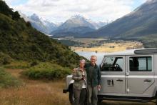 Betty and Bill Reed stop for a picturesque shot.