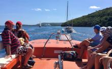 Passengers on one of the ship's tenders. Photo by Steve Plotkin