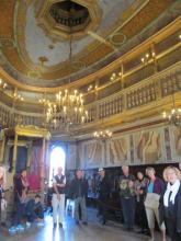 Interior of Scola Tedesca, one of Ghetto’s still-existing five historic synagogues — Venice, Italy. Photos by Julie Skurdenis