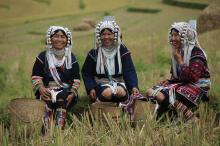 A group of women from the Akha tribe.