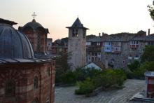 View of Vatopediou Monastery.