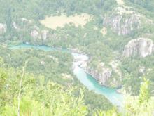 View of the Futaleufú from the Tree House Camp Canyon Overlook.