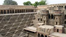 The eighth-century step well at Abhaneri included a Hindu temple.