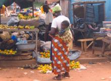 A typical market day in Burkina Faso.