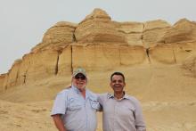 R.C. with Ibrahim Morgan near Cairo. Photo by Donna Pyle