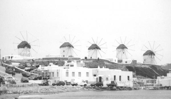 Windmills on Mykonos Island, Greece