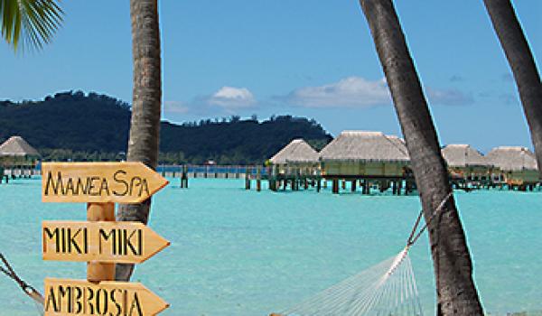 Spa? Hammock? Tough choices at Le Bora Bora by Pearl Resorts in French Polynesia.