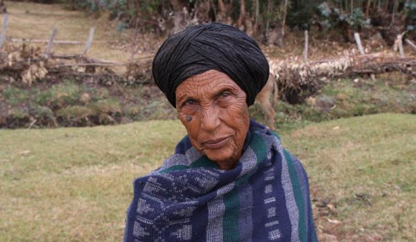 A village woman encountered on a missionary trip to Acheber, Ethiopia, in the highlands  southwest of Addis Ababa. Photo by Theresa Cane, Elverta, CA