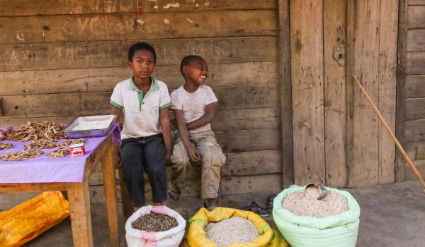 Boys at a roadside market — Madagascar. Photos by Michael De Rosa