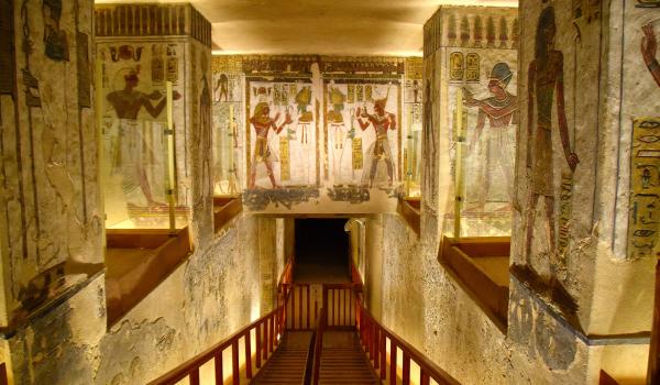 Inside the tomb of Ramesses III in Egypt’s Valley of the Kings.