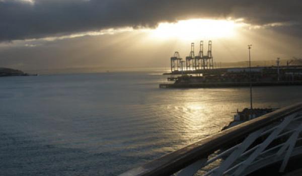 On the last day of our cruise, we saw this beautiful sunrise