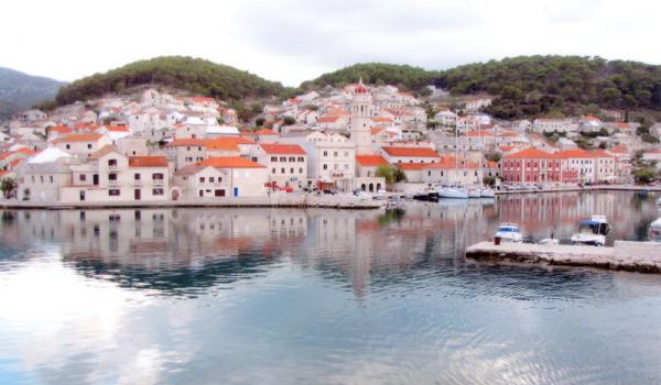 View of Vela Luka, Croatia, the home port of the Adriatic Pearl.