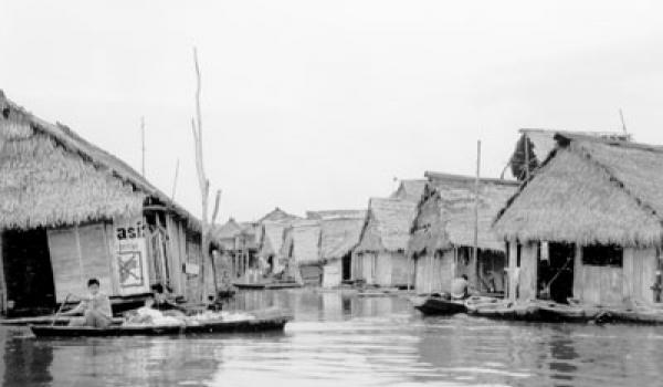 On the edge of the city of Iquitos, Peru, is the floating city of Belen.